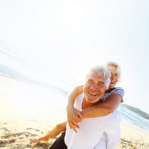 Smiling senior couple enjoying their retirement